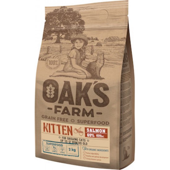 OAK'S FARM GRAIN FREE KITTEN SALMON