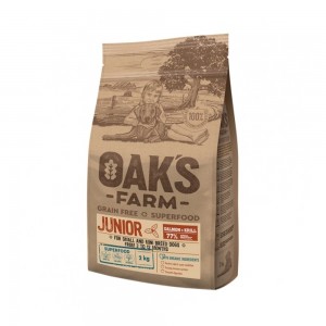 Oak's Farm Grain Free Small Junior Salmon-Krill