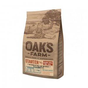 Oak's Farm Grain Free Small Starter Salmon 