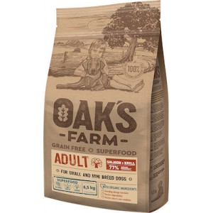 Oak's Farm Grain Free Small Adult Small Salmon & Krill