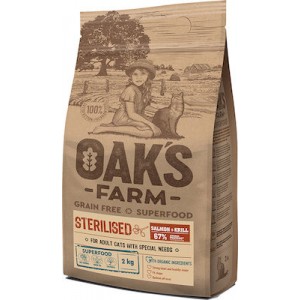OAK'S FARM  GRAIN FREE STERILISED SALMON & KRILL