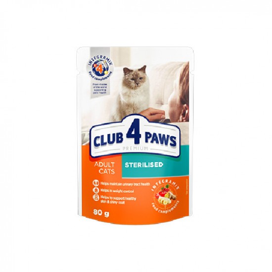 CLUB 4 PAWS STERILISED POUCH BEEF