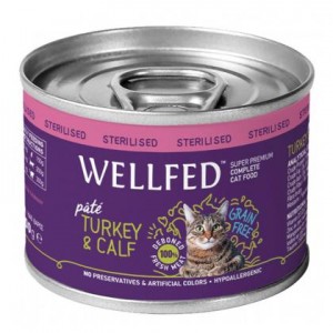 WELLFED CAT STERILISED TURKEY & CALF